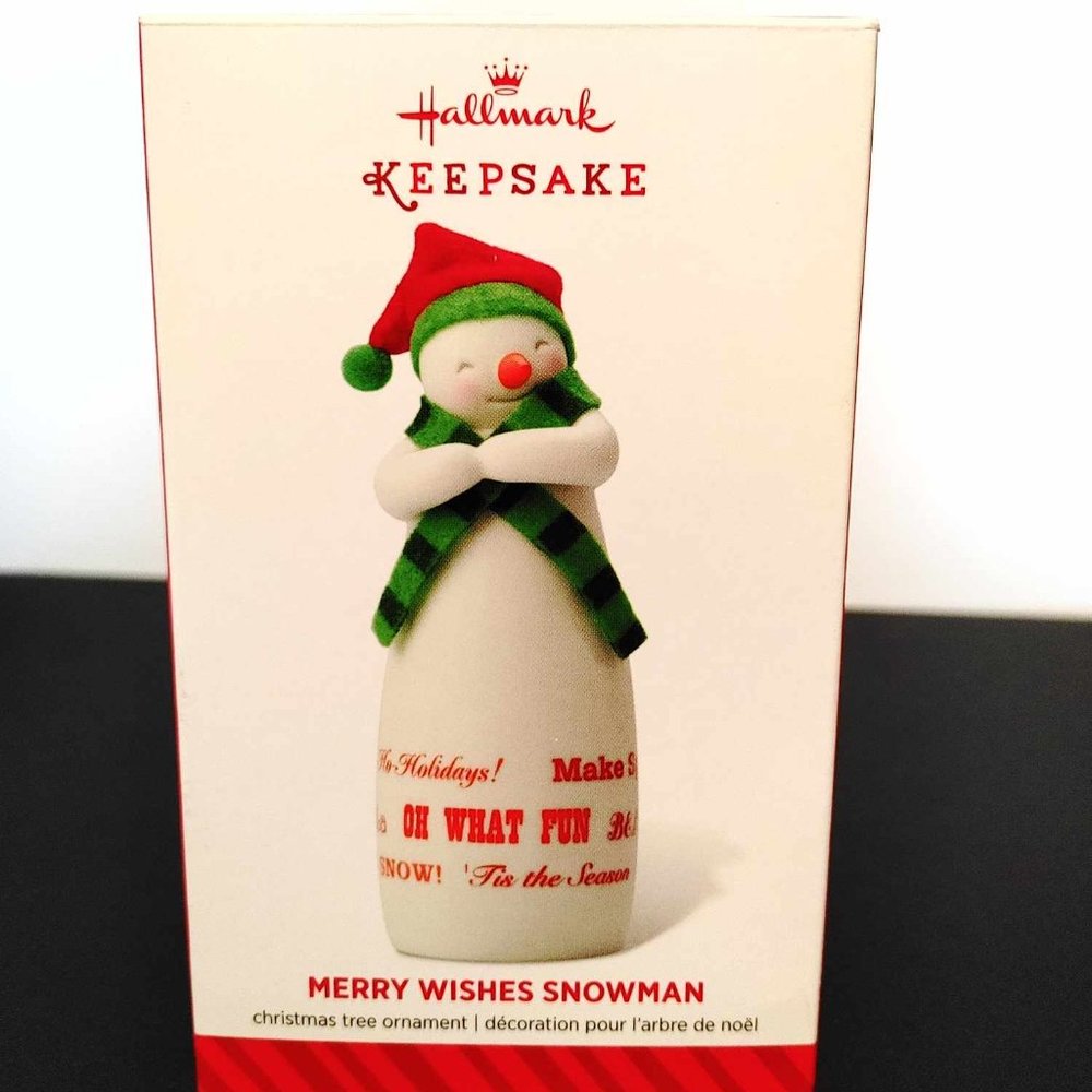Hallmark Keepsake Ornament "Merry Wishes Snowman" 2014, Limited Edition - NIB